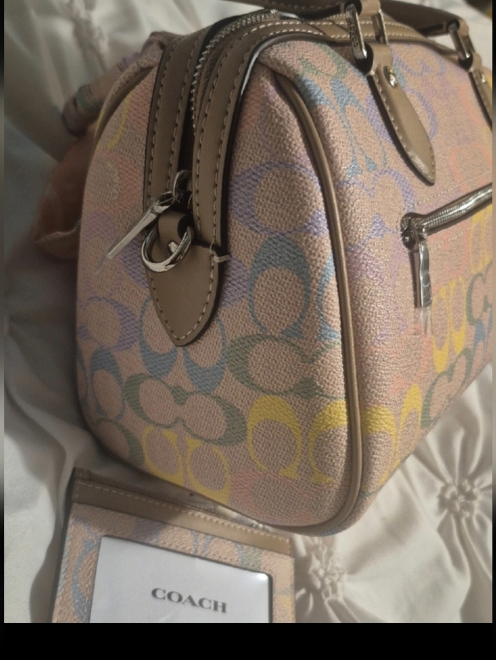 Coach Pastel Rainbow Multi Signature Wallet - Picture 9 of 9